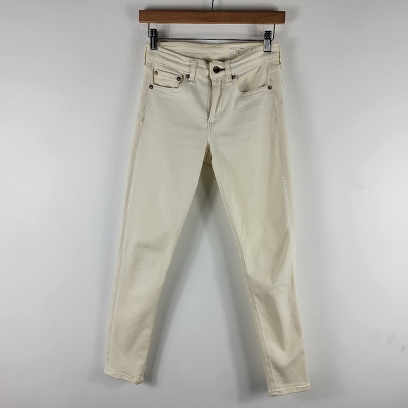 Rag & Bone Cate Mid Rise Ankle Skinny Jeans Butter Yellow - Picture 2 of 12